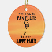 Pan Flute Happy Place Keramisch Ornament (Links)
