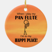 Pan Flute Happy Place Keramisch Ornament (Achterkant)