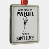 Pan Flute Happy Place Metalen Ornament (Rechts)