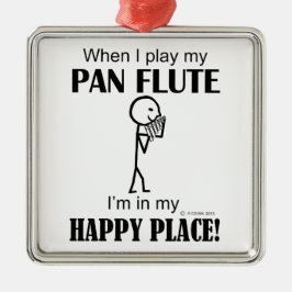 Pan Flute Happy Place Metalen Ornament