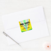 Pan Flute is niet alles-vierkante Sticker (Envelop)