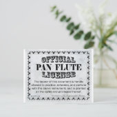 Pan Flute-licentie Briefkaart (Staand voorkant)