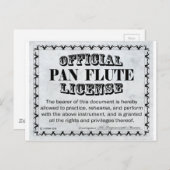 Pan Flute-licentie Briefkaart (Voorkant / Achterkant)