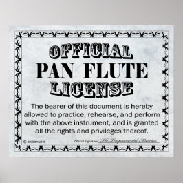Pan Flute-licentie Poster