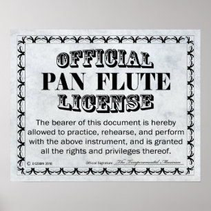 Pan Flute-licentie Poster