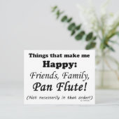 Pan Flute maakt me gelukkig Briefkaart (Staand voorkant)