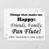 Pan Flute maakt me gelukkig Briefkaart (Voorkant / Achterkant)