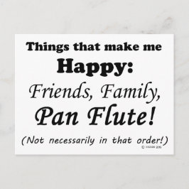 Pan Flute maakt me gelukkig Briefkaart