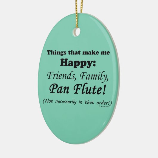 Pan Flute maakt me gelukkig Keramisch Ornament (Links)