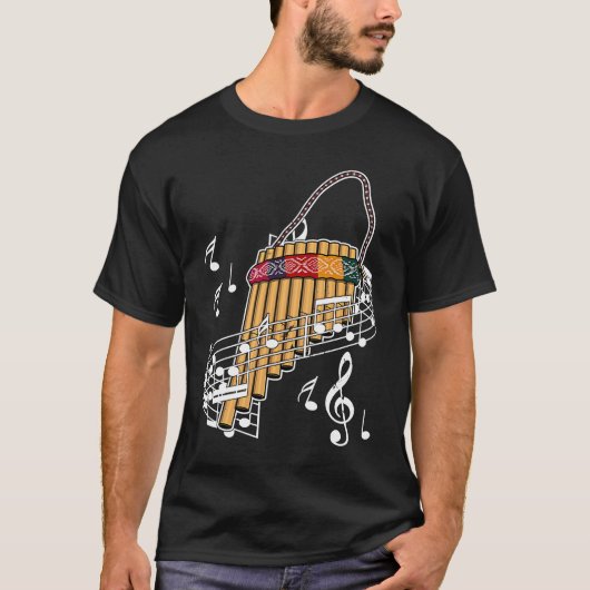 Pan Flute Musical Instrument 4 T-shirt (Voorkant)