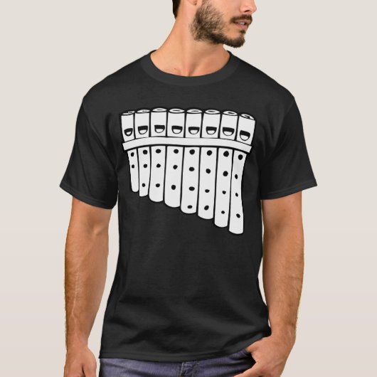 Pan Flute Musical Instrument Flutist T-shirt (Voorkant)