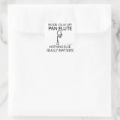 Pan Flute Niets anders telt Vierkante Sticker (Tas)