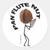 Pan Flute Nut Ronde Sticker (Voorkant)