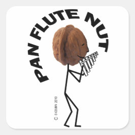 Pan Flute Nut Vierkante Sticker