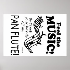 Pan Flute voelt de muziek Poster