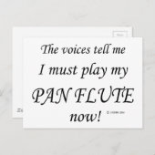 Pan Flute Voices zegt dat je moet spelen Briefkaart (Voorkant / Achterkant)