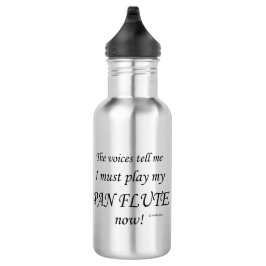 Pan Flute Voices zegt dat je moet spelen Waterfles