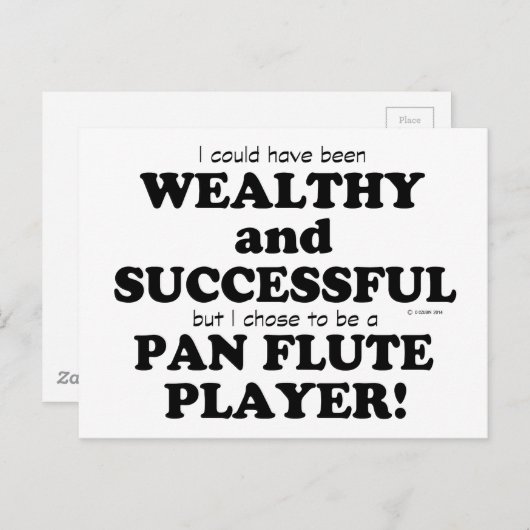 Pan Flute Wealthy & Succesvol Briefkaart (Voorkant / Achterkant)
