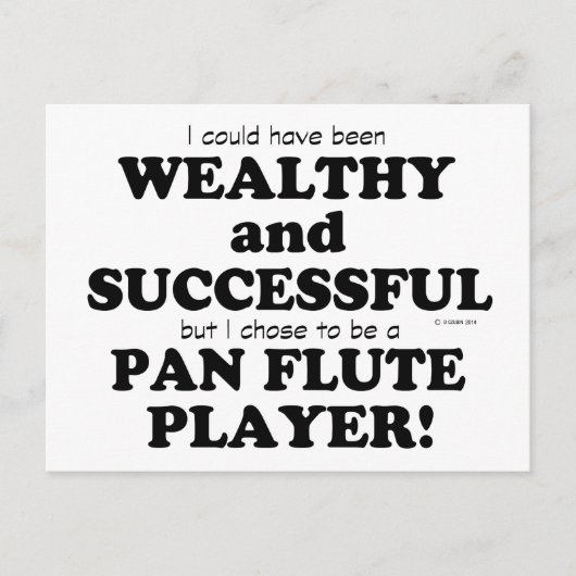 Pan Flute Wealthy & Succesvol Briefkaart (Voorkant)