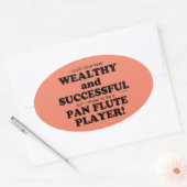 Pan Flute Wealthy & Succesvolle Oval Sticker (Envelop)