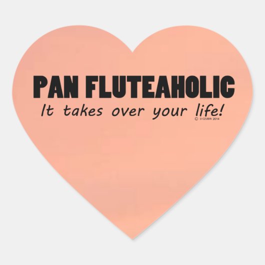 Pan Fluteaholic Life Heart Sticker (Voorkant)