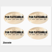 Pan Fluteaholic Life Oval Sticker (Vel)