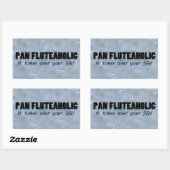 Pan Fluteaholic Life Rechthoekige Sticker (Vel)