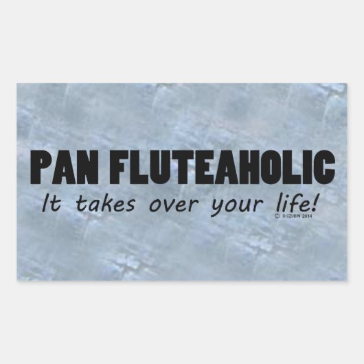 Pan Fluteaholic Life Rechthoekige Sticker (Voorkant)