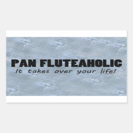 Pan Fluteaholic Life Rechthoekige Sticker