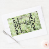 Pan Flutes Verboden rechthoekige Sticker (Envelop)