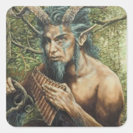 Pan-god van de bossen / wild - Wind in de Wilgen Vierkante Sticker