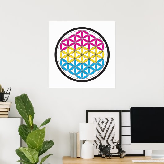 pan heilige geometrie poster (Thuiskantoor)