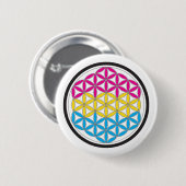 pan heilige geometrie ronde button 5,7 cm (Voorkant /achterkant)