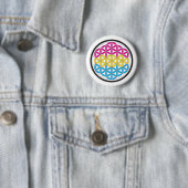 pan heilige geometrie ronde button 5,7 cm (In situ)