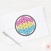 pan heilige geometrie ronde sticker (Envelop)