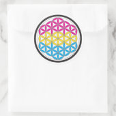 pan heilige geometrie ronde sticker (Tas)