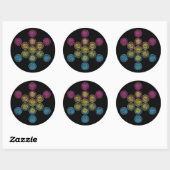pan heilige geometrie ronde sticker (Vel)
