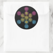 pan heilige geometrie ronde sticker (Tas)