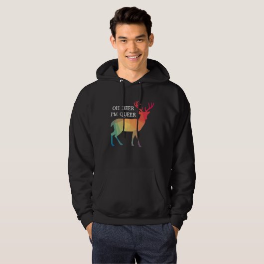 Pan Love Trans Coming Out Homo LGBTQ Supporter Que Hoodie (Voorkant volledig)