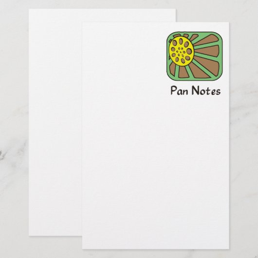 Pan Notes Briefpapier (Voorkant / Achterkant)