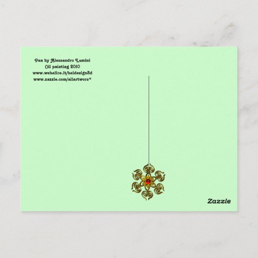 PAN OLIJFBOOM EN PAPAVERS BRIEFKAART (Achterkant)