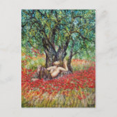 PAN OLIJFBOOM EN PAPAVERS BRIEFKAART (Voorkant)