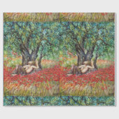 PAN-, OLIJFOLIE- EN POPPERVELS CADEAUPAPIER (Vlak)