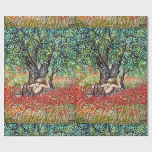 PAN-, OLIJFOLIE- EN POPPERVELS CADEAUPAPIER (Vlak)