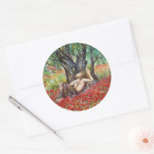 PAN-, OLIJFOLIE- EN POPPERVELS RONDE STICKER (Envelop)