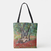 PAN-, OLIJFOLIE- EN POPPERVELS TOTE BAG (Achterkant)