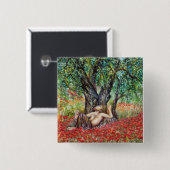 PAN-, OLIJFOLIE- EN POPPERVELS VIERKANTE BUTTON 5,1 CM (Voorkant /achterkant)