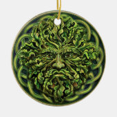 Pan Pagan God Celtic Green Man Yule Wiccan Witch Keramisch Ornament (Voorkant)