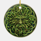 Pan Pagan God Celtic Green Man Yule Wiccan Witch Keramisch Ornament (Achterkant)