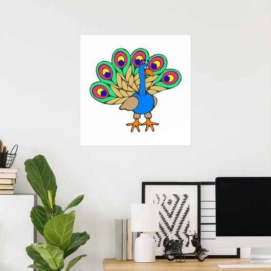 Pan Peacock Poster (Thuiskantoor)